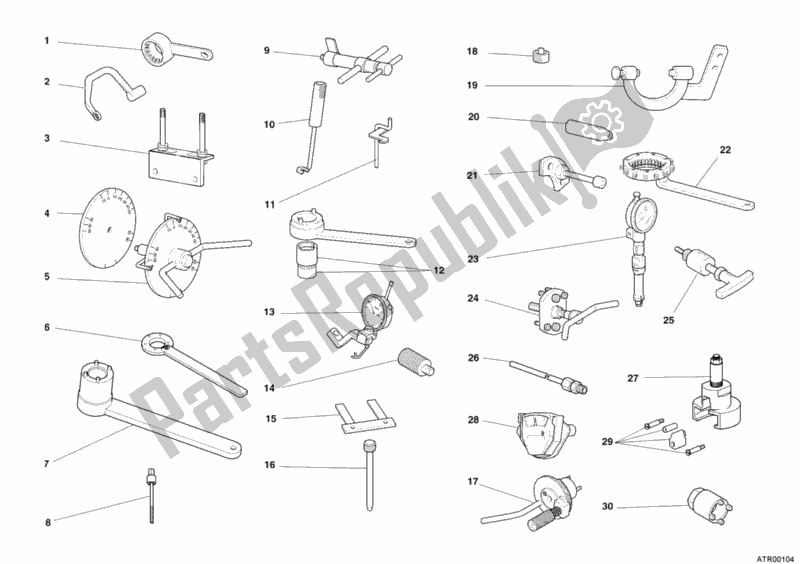 Tutte le parti per il Attrezzi Di Servizio Dell'officina, Motore del Ducati Monster S2R 800 2006